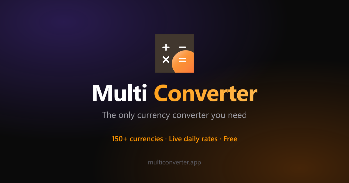 Multi Converter — Free Currency Converter with Live Rates & Calculator